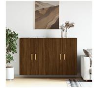 VIDAXL - Armadietti A Parete 2 Pz Rovere Marrone In Legno Multistrato