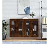 vidaXL Armadietti a Parete 2 pz Rovere Marrone in Legno Multistrato