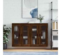 vidaXL Armadietti a Parete 2 pz Rovere Marrone in Legno Multistrato