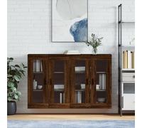 vidaXL Armadietti a Parete 2 pz Rovere Marrone in Legno Multistrato