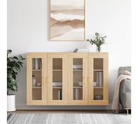 vidaXL Armadietti a Parete 2 pz Rovere Sonoma in Legno Multistrato
