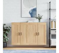 vidaXL Armadietti a Parete 2 pz Rovere Sonoma in Legno Multistrato