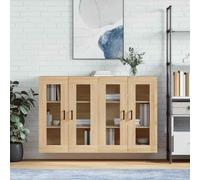 vidaXL Armadietti a Parete 2 pz Rovere Sonoma in Legno Multistrato