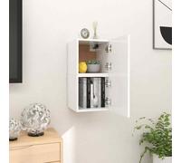 vidaXL Armadietti a Parete per TV 2 pz Bianchi 30,5x30x30 cm
