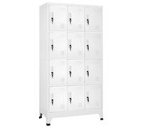 AX Armadietto Stile Industriale 12scomparti Anta 90x45x180cm Grigio Nuovo 244476