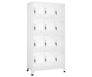 vidaXL Armadietto a 12 Scomparti 90x45x180 cm Mobiletto Armadio da Spogliatoio