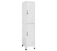 vidaXL Armadietto a Chiave a 2 Scomparti 38x45x180 cm