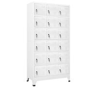 vidaXL Armadietto a Chiave a 18 Scomparti in Metallo 90x40x180 cm
