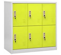vidaXL Armadietto a Chiave Grigio Chiaro e Verde 90x45x92,5 cm Acciaio