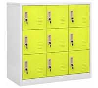 vidaXL Armadietto a Chiave Grigio Chiaro e Verde 90x45x92,5 cm Acciaio