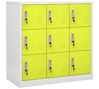 VIDAXL - Armadietto a Chiave Grigio Chiaro e Verde 90x45x92,5 cm Acciaio