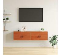 vidaXL Armadietto a muro 2 pz Marrone cerato 60 x 30 x 30 cm