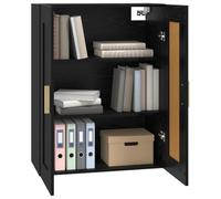 vidaXL Wandkast Muurmontage Zwart eiken 69,5 x 34 x 90 cm Bewerkt hout