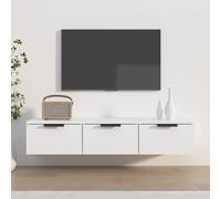 AX Armadietto Mensola Bianco Mobiletto TV Pensile Cassetti Mobile Legno + 811403