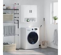 vidaXL Armadietto a Muro Bianco 60x31x70 cm in Legno Multistrato, Mobile a Muro, Mobile espositivo, portaoggetti da Parete, arredo da Soggiorno