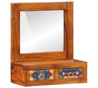 vidaXL Armadietto a muro con cassetto Marrone 40 x 20 x 50 cm