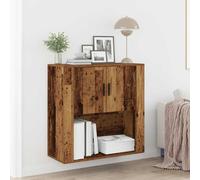 vidaXL Armadietto a muro con lo scaffale Legno vecchio 80 x 33 x 80 cm
