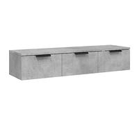vidaXL Armadietto a Muro Grigio Cemento 102x30x20 cm Legno Multistrato