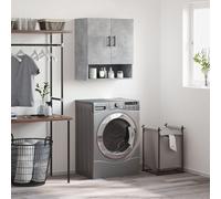 vidaXL Armadietto a Muro Grigio Cemento 60x31x70 cm Legno Multistrato