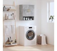 vidaXL Armadietto a Muro Grigio Cemento 60x31x70 cm Legno Multistrato, Mobile a Muro, Mobile espositivo, portaoggetti da Parete, arredo da Soggiorno