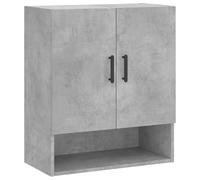 vidaXL Armadietto a Muro Grigio Cemento 60x31x70 cm Legno Multistrato