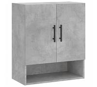 vidaXL Armadietto a Muro Grigio Cemento 60x31x70 cm Legno Multistrato