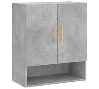 vidaXL Armadietto a Muro Grigio Cemento 60x31x70 cm Legno Multistrato, Mobile a Muro, Mobile espositivo, portaoggetti da Parete, arredo da Soggiorno
