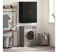 vidaXL Armadietto a muro Rovere Nero 69,5 x 34 x 90 cm