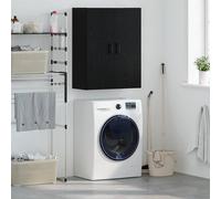 vidaXL Armadietto a muro Rovere Nero 69,5 x 34 x 90 cm