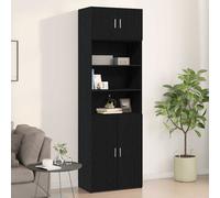 vidaXL Armadietto a muro Rovere nero 70 x 42.5 x 40 cm