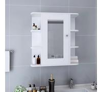 vidaXL Armadietto a Specchio Bianco 66x17x63 cm in MDF