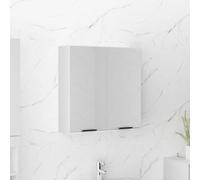 vidaXL Armadietto a Specchio da Bagno Bianco 64x20x67 cm