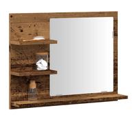 vidaXL Armadietto a Specchio da Bagno Legno Vecchio 60x10,5x45 cm, Mobile a Specchio con ripiano, Mobile da Bagno, Mobile da Trucco con Specchio