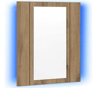 vidaXL Armadietto a specchio LED in rovere Artisan 40x12x45 cm