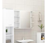 vidaXL Armadio da Bagno Bianco 80x20,5x64 cm in Legno Multistrato