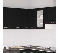 vidaXL Armadietto angolare appeso Riga Rovere nero 57 x 57 x 60 cm