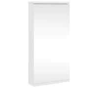 vidaXL Armadietto Angolare con Specchio da Bagno Bianco 30x24x60 cm, armadietto angolare da Bagno, armadietto da Bagno, Mobile da Bagno angolare