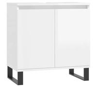 vidaXL Armadietto Bagno Bianco Lucido 58x33x60cm in Legno Multistrato