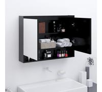 vidaXL Armadietto Bagno con Specchio 80x15x60 cm in MDF Antracite