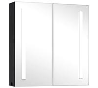 vidaXL Armadietto Bagno con Specchio e LED 60x14x62 cm