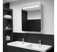 vidaXL Armadietto Bagno con Specchio e LED 68x9x80 cm