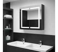 vidaXL Armadietto Bagno con Specchio e LED 80x12,2x68 cm