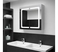 vidaXL Armadietto Bagno con Specchio e LED 80x12,2x68 cm