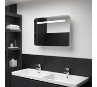 vidaXL Armadietto Bagno con Specchio e LED 80x9,5x55 cm