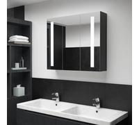 vidaXL Armadietto Bagno con Specchio e LED 89x14x62 cm
