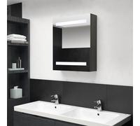 vidaXL Armadietto Bagno con Specchio e LED Antracite 50x14x60 cm