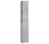 vidaXL Armadietto Bagno Grigio Cemento 25x26,5x170cm Legno Multistrato