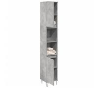 vidaXL Armadietto Bagno Grigio Cemento 30x30x190 cm Legno Multistrato