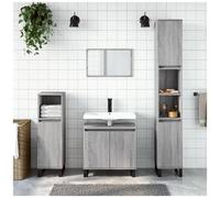 VIDAXL - Armadietto Bagno Grigio Sonoma 30x30x190cm In Legno Multistrato