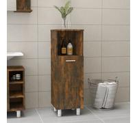 vidaXL Armadietto Bagno Rovere Fumo 30x30x95 cm in Legno Multistrato